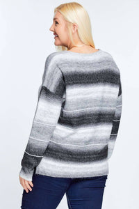 Sparkle and Stripe Neck Sweater