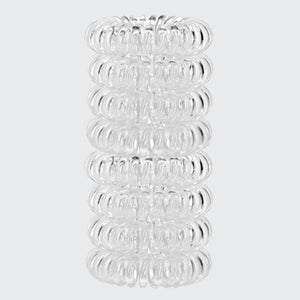 Spiral Hair Ties 8 Pack - Clear