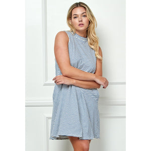 High Neck Tee Shirt Dress