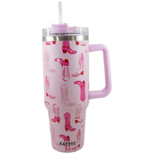 Load image into Gallery viewer, Light Pink Western Boots Tumbler Cup w/ Handle