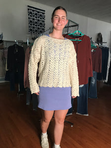 Top Layer Crop Crochet Sweater