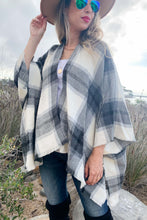 Load image into Gallery viewer, Plaid Kimono Cardigan