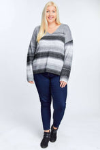 Load image into Gallery viewer, Sparkle and Stripe Neck Sweater