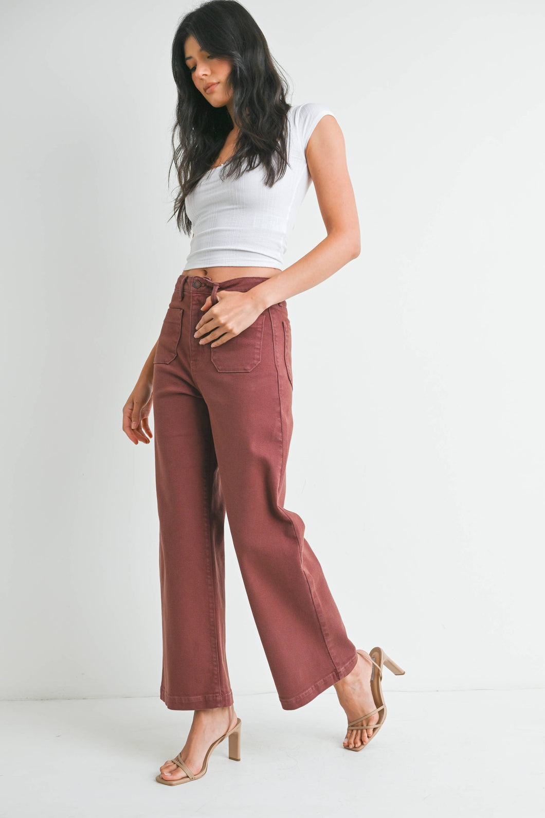 Patch Pocket Wide Leg