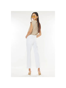 Kan Can High Rise White Denim