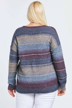 Load image into Gallery viewer, Sparkle and Stripe Neck Sweater