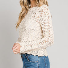 Load image into Gallery viewer, Top Layer Crop Crochet Sweater