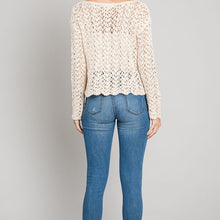 Load image into Gallery viewer, Top Layer Crop Crochet Sweater