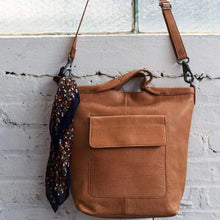 Load image into Gallery viewer, Bianca Handcrafted Leather Tote/Crossbody Bags: Cognac