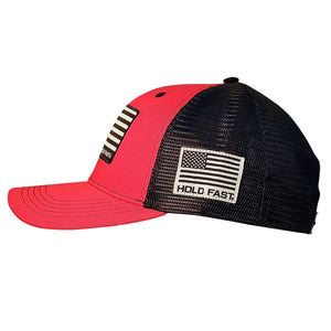 HOLD FAST Mens Cap Fear Not Flag: One Size Fits Most / Red/Black