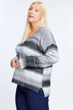 Load image into Gallery viewer, Sparkle and Stripe Neck Sweater