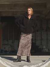 Load image into Gallery viewer, Leopard Satin Effect Skirt