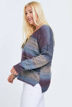 Load image into Gallery viewer, Sparkle and Stripe Neck Sweater