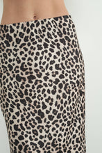 Load image into Gallery viewer, Leopard Satin Effect Skirt