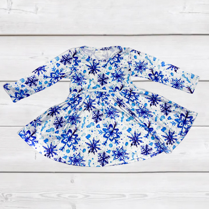 Frosty Snowflakes ComfyCute Twirly Dress