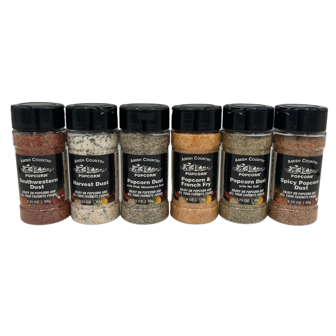 Amish Country Popcorn - 12 Pack Mixed Case of Popcorn Dust Seasonings
