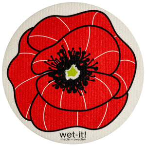 Wet-it! - Poppy Round Swedish Cloth