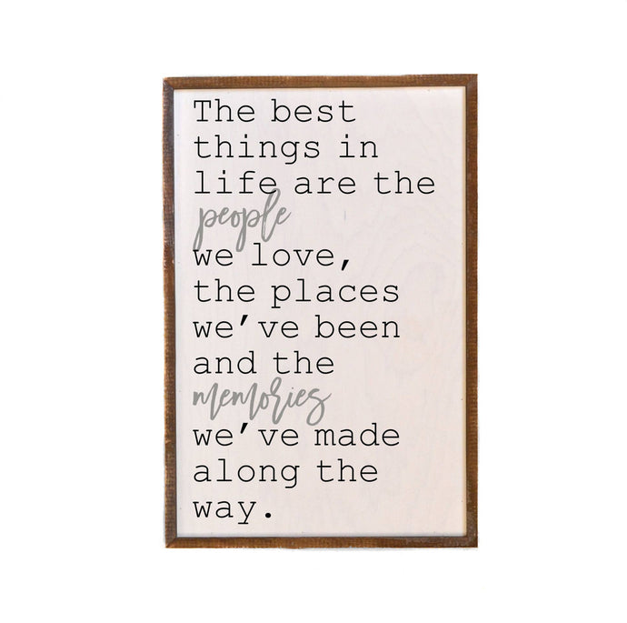 The Best Things In Life Wooden Wall Hanging