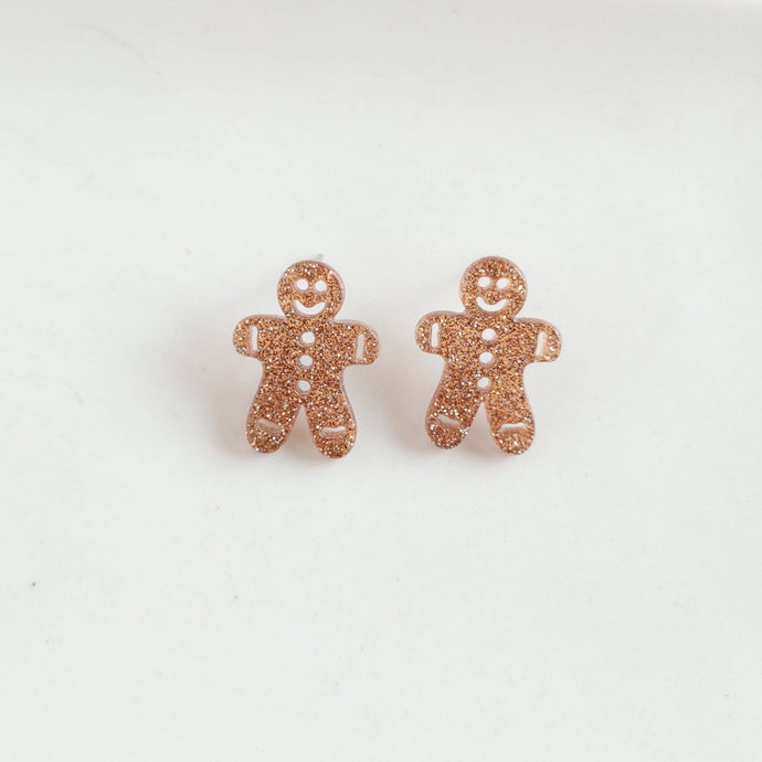 Gingerbread Men Stud Earrings