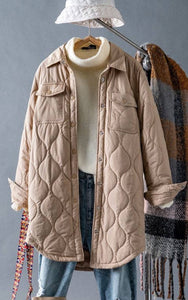 Long Quilted Puff Jacket