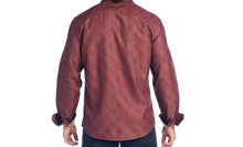 Load image into Gallery viewer, Mens Rust Print Dress Shirt