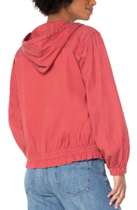 Hooded Jacket with Cinch Waist