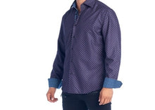 Load image into Gallery viewer, Mens Purple Diamond Dress Shirt