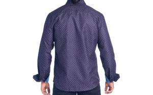 Mens Purple Diamond Dress Shirt