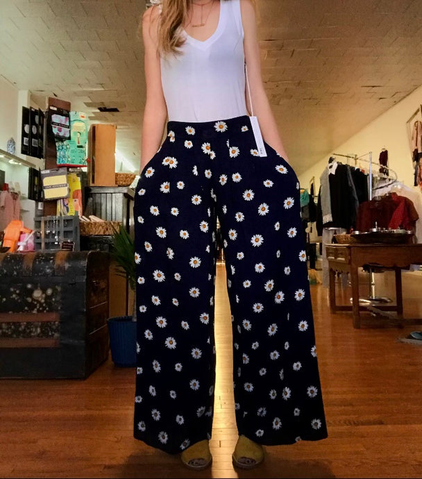 Daisy Print Palazzo Pant