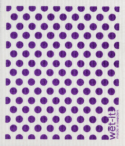 Wet-it! - Dots and Dots Purple Swedish Cloth