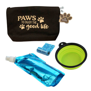Dog Travel Kit "Paws to Enjoy the Good Life"