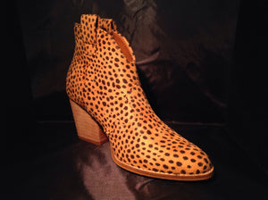 Cheetah Leather Booties
