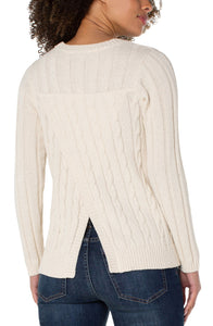 Long Sleeve Cable Rib Sweater