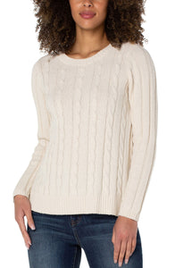 Long Sleeve Cable Rib Sweater