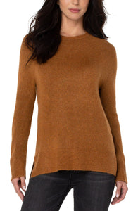 Raglan Sweater w/ Side Slit Autumn Heather