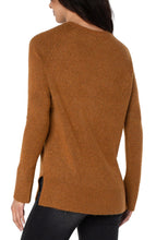 Load image into Gallery viewer, Raglan Sweater w/ Side Slit Autumn Heather