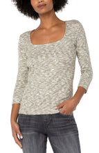 Load image into Gallery viewer, Square Neck 3/4 Sleeve Knit Top